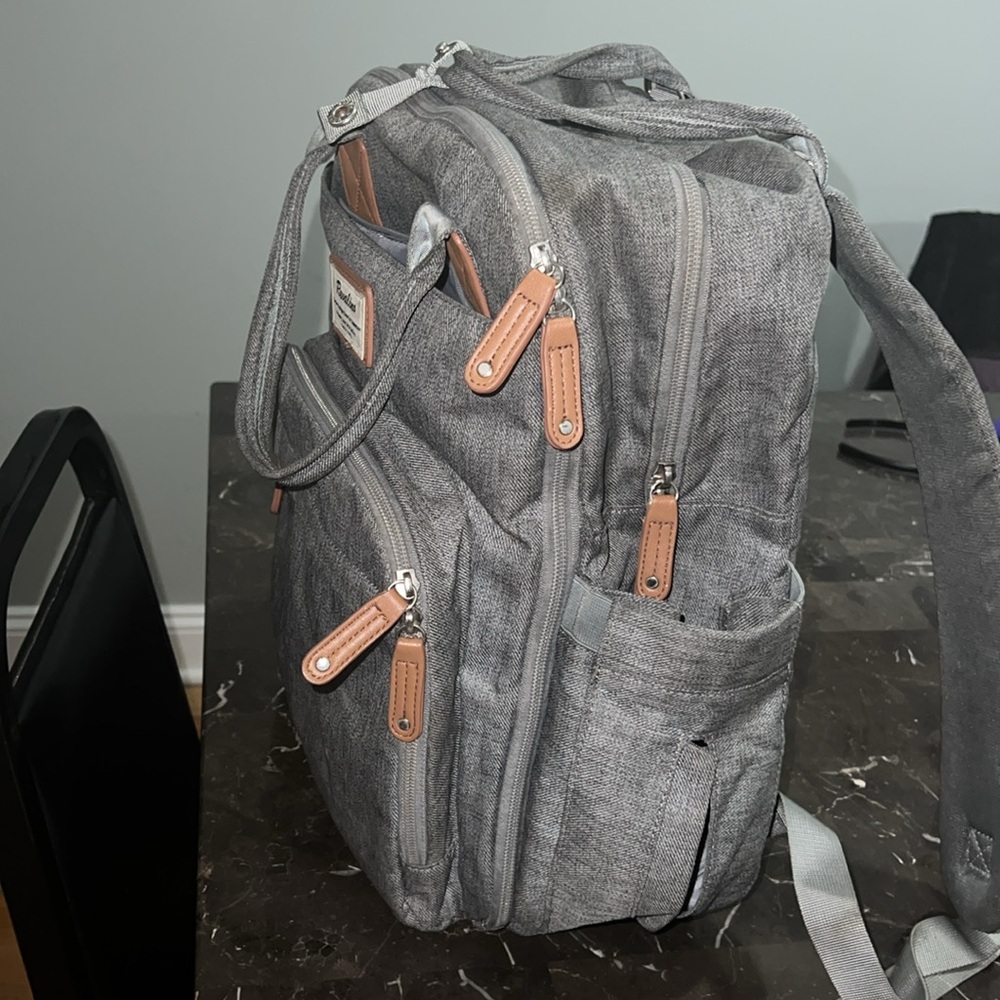 Ruvalino Diaper Bag - Gray Large Capacity